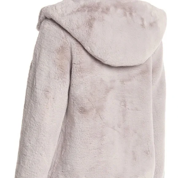 BCBGMAXAZRIA faux fur hooded coat - Picture 3 of 7